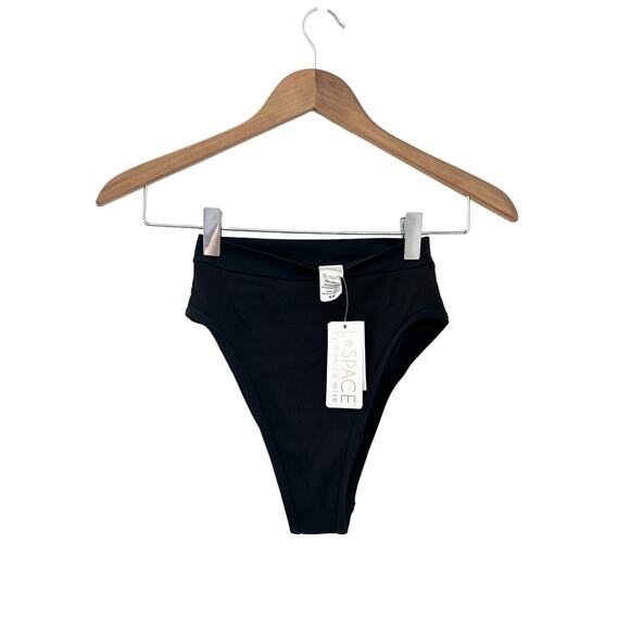 L*Space Frenchi Ribbed Bottom Bitsy in Black S NWT - Picture 5 of 9